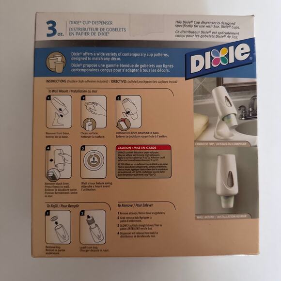 Dixie Cup Dispenser 3 oz Wall Mount or Counter Top Vintage 2003 Discontinued New - Picture 2 of 4